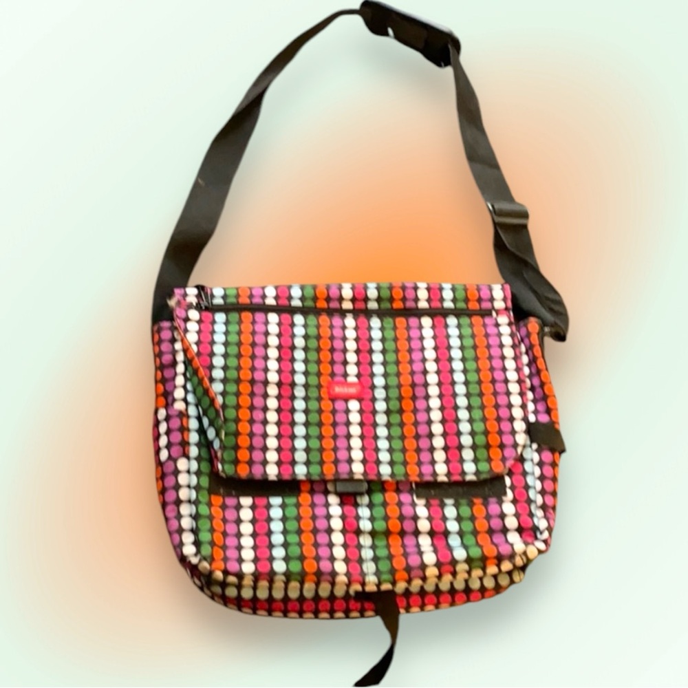 DICKIES Polka Dot MESSENGER BAG Multicolor ADJUSTABLE STRAP Laptop Bag Satchel